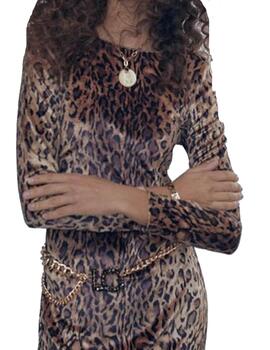 Vestido Lola Casademunt largo leopardo