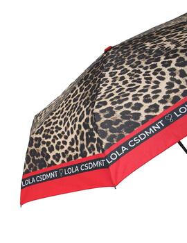 Paraguas Lola Casademunt estampado animal print.