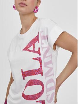 Camiseta Lola casademunt print blanco -rosa