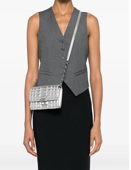 Bolso Michael Kors Tribeca en  piel plata