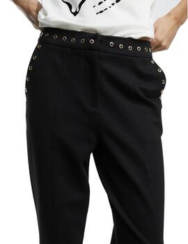 Pantalón Lola Casademunt eyelets negro