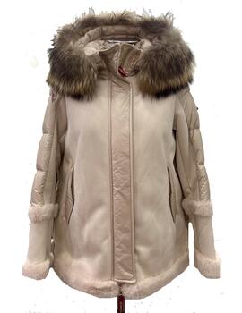 Parka Dichi Emma beige con pelo racoon