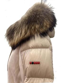 Parka Dichi Emma beige con pelo racoon