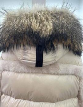 Parka Dichi Emma beige con pelo racoon