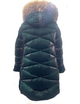 Parka Dichi Evony verde con pelo racoon