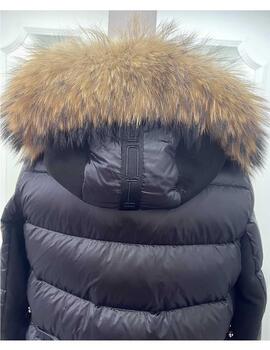 Parka Dichi Iriel negra con pelo racoon