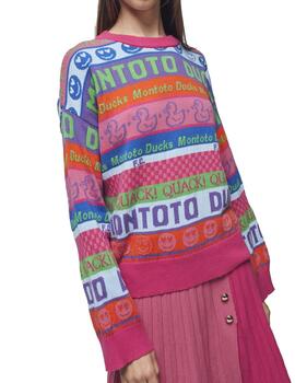 Jersey Montoto jacquard estampado multicolor