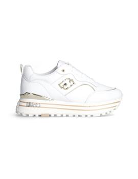 Zapatilla Liu.Jo maxi wonder en piel blanca