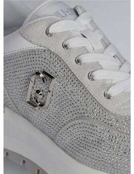 Zapatilla Liu jo con strass gris claro