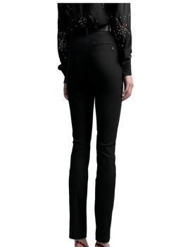 Pantalón Lola Casademunt slim cremalleras negro