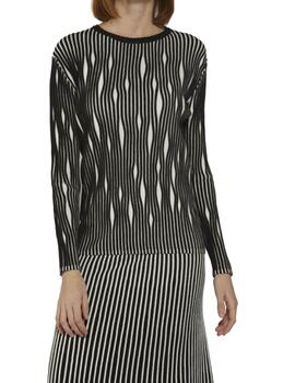 Jersey Scorzoo ondas vertical negro blanco