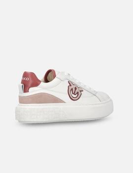 Zapatillas Pinko yoko piel con plataforma y logo