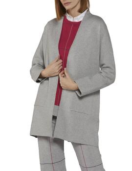 Chaqueta Scorzzo larga con bolsillos gris