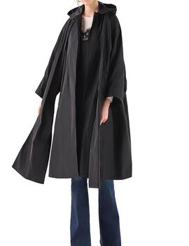 Gabardina Cristina Barros oversize negra