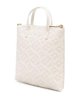 Bolso Pinko mini vitello seta logo imprimi blanco