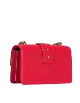 Bolso Pinko love one mini cl vitello seta rojo