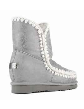 Bota Mou cuña Eskimo Inner Wedge short plateada