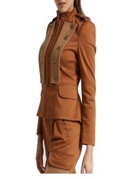 Chaqueta Highly Preppy combi espiga camel