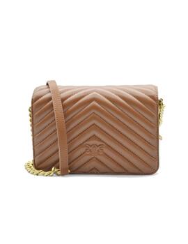 Bolso Pinko Love click mini tan- antique cuero