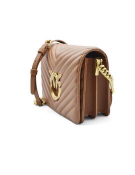 Bolso Pinko Love click mini tan- antique cuero