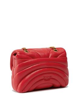 Bolso Pinko puff mini cl sheep butterfly rojo