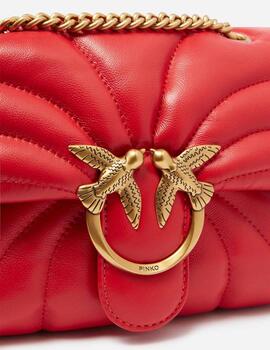 Bolso Pinko puff mini cl sheep butterfly rojo