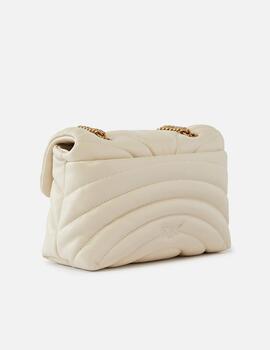 Bolso Pinko Love puff mini sheep butterfly crudo