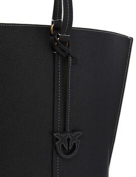 Shopper Pinko Carrie big pelle bottalata negro