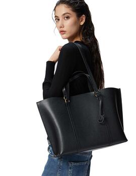 Shopper Pinko Carrie big pelle bottalata negro