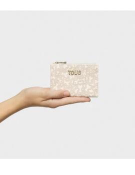 Monedero Tous tarjetero Kaos mini Lines beige