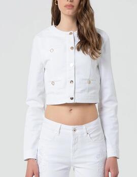 Chaqueta Fracomina Bull chanel denim blanco