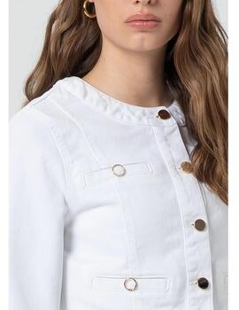 Chaqueta Fracomina Bull chanel denim blanco