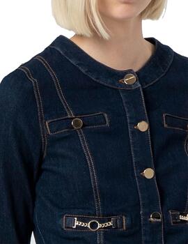 Chaqueta Fracomina chanel denim rawwash