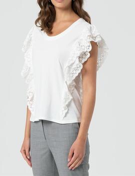 Camisetas Fracomina tank Butterfly top blanco