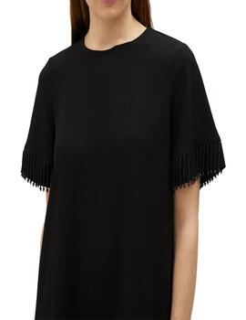 Vestido Lola Casademunt corto beads negro