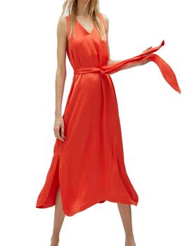 Vestido Lola Casademunt tirante naranja