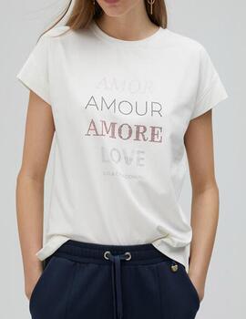 Camiseta Lola Casademunt sisa amore blanco